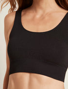 Boody Ribbed Seamless Bra, black