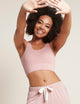 Boody Ribbed Seamless Bra, dusty pink