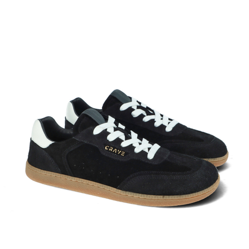 RAYVE Rio nahast barefoot tennised, Black/Camel