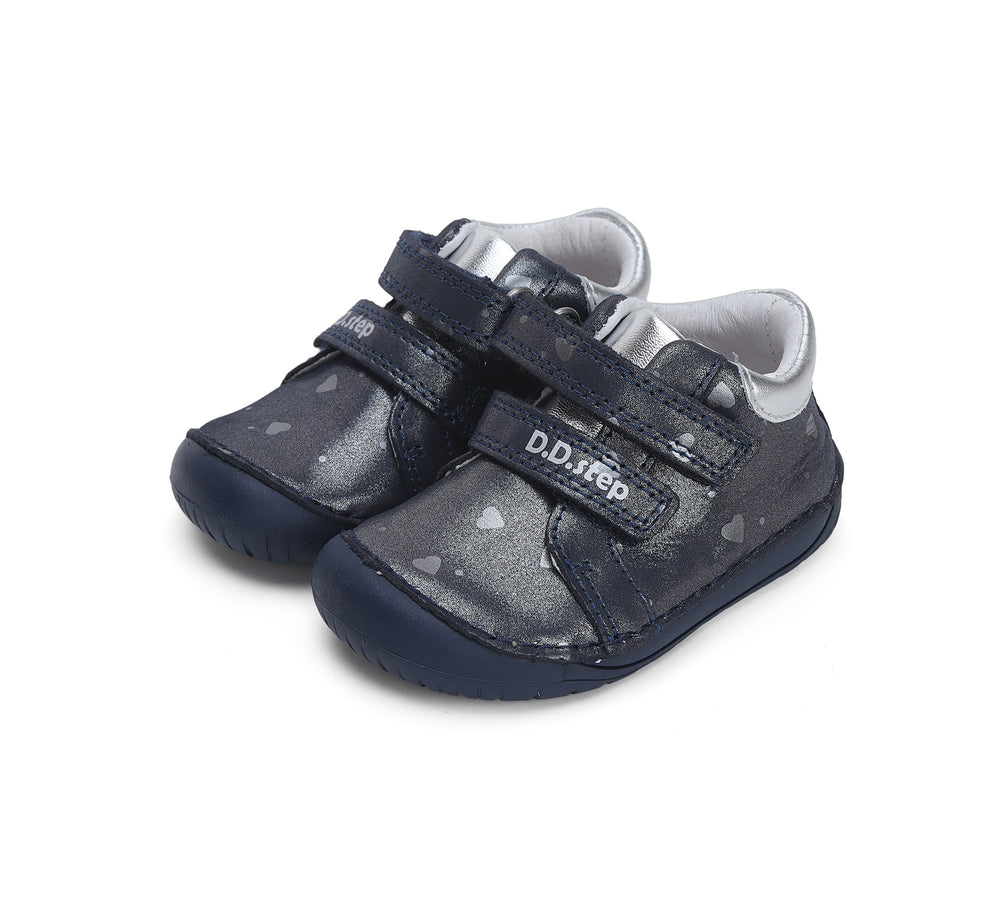 D.D.Step natuke kõrgema säärega nahast barefoot-tossud, royal blue/süda 070