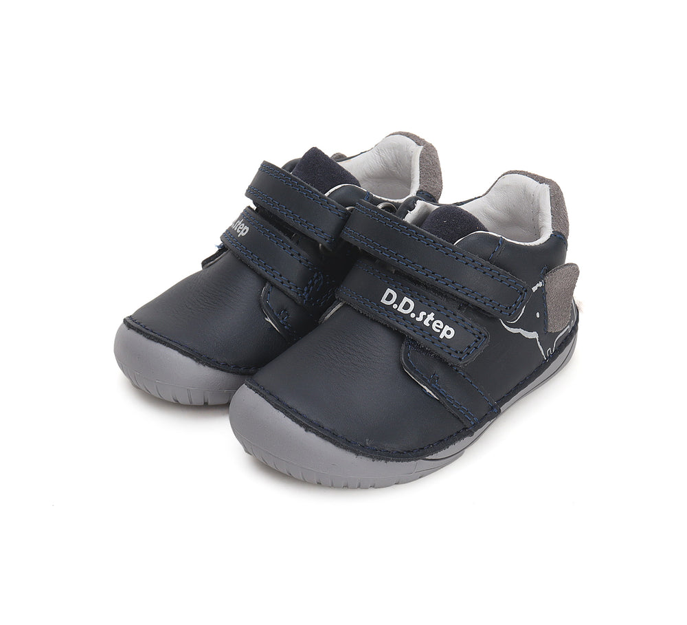 D.D.Step natuke kõrgema säärega nahast barefoot-tossud, royal blue/londiste 070