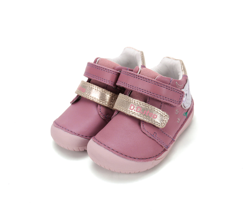 D.D.Step linnukesega nahast tossud, raspberry