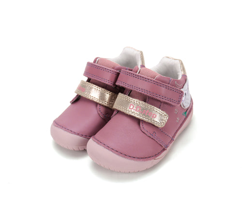 D.D.Step linnukesega nahast tossud, raspberry