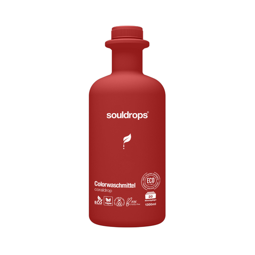 SOULDROPS biolagunev lillede lõhnaga riidepesuvahend värvilisele pesule CORALDROP, 1300 ml