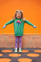 Fred's World Mushroom front l/s dress, Earth green