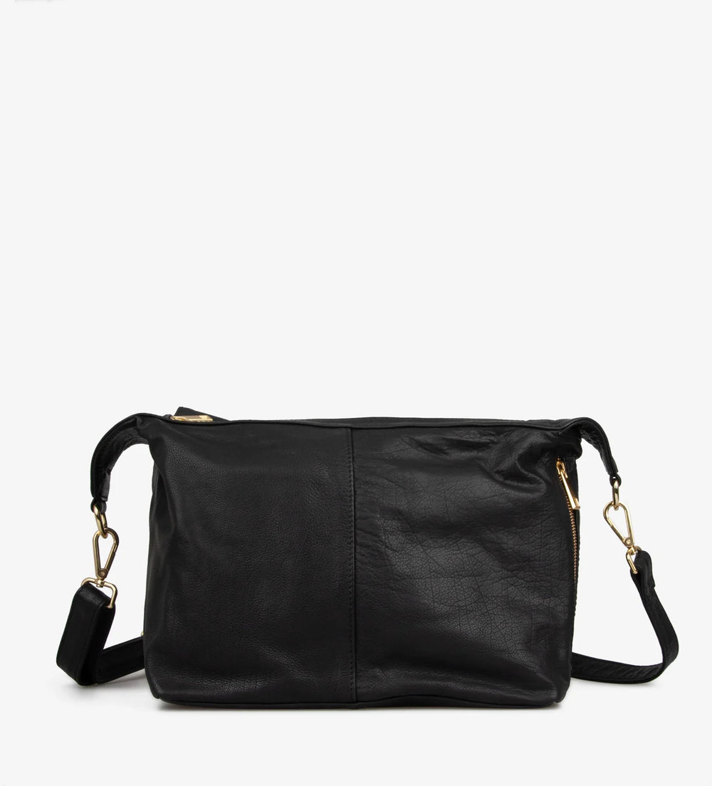 Treats Scarlett, pehmest naturaalsest nahast crossbody-kott - Black