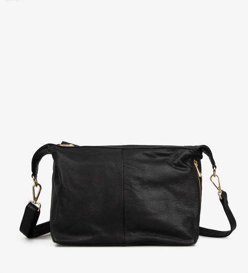 Treats Scarlett, pehmest naturaalsest nahast crossbody-kott - Black