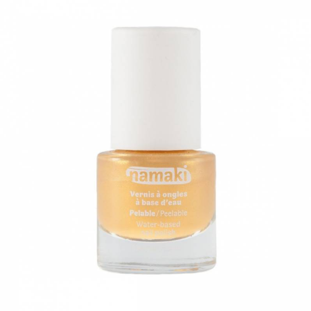 NAMAKI veebaasil mahakooritav küünelakk lastele, toon Gold 7,5 ml