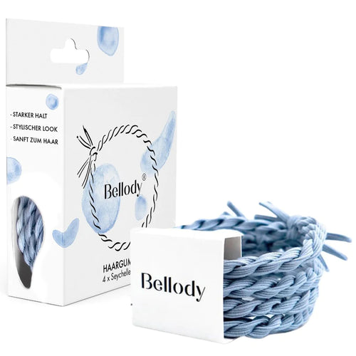 Bellody juuksekummid 4 tk- Seychelles Blue