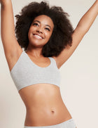 Boody rinnahoidja Shaper Crop Bra, light grey marle