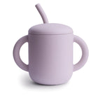 Mushie Harjutustass kõrrega- Soft Lilac