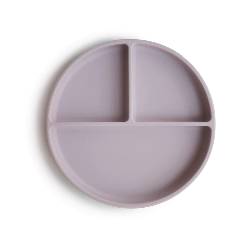 Mushie Silikoonist taldrik iminapaga- Soft Lilac