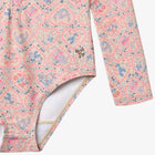 Wheat Margot pikkade varrukatega ujumistrikoo, pink heart flowers