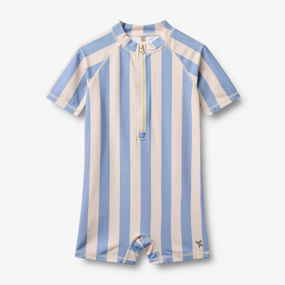 Wheat S/S Cas lühikeste varrukatega ujumistrikoo, bold blue stripe