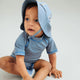 Wheat S/S Cas lühikeste varrukatega ujumistrikoo, bold blue stripe