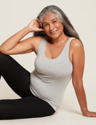 Boody Tank Top, light grey marl