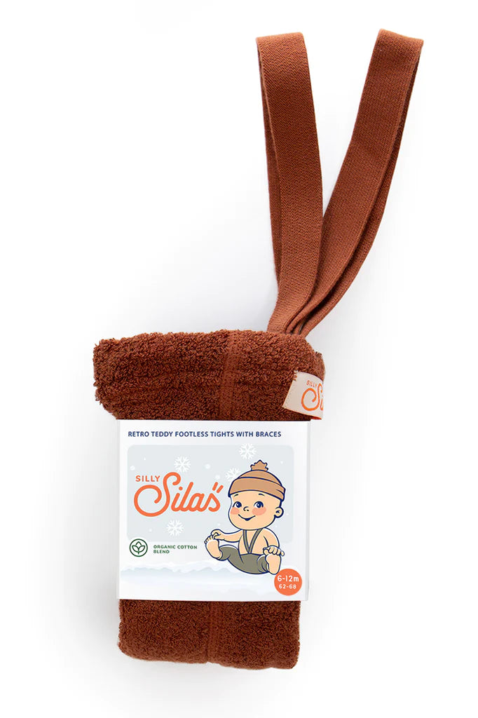 Silly Silas Teddy traksidega retro soojad retuusid, cinnamon