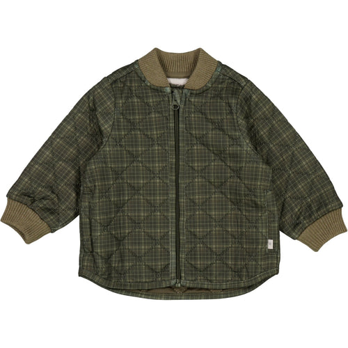 Wheat termojakk Loui baby, olive check