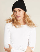 Boody unisex kootud bambusmüts, must