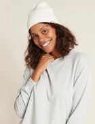 Boody unisex kootud bambusmüts, valge