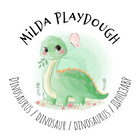 Milda Playdough 100% naturaalne voolimismass DINOSAURUS, 150g.