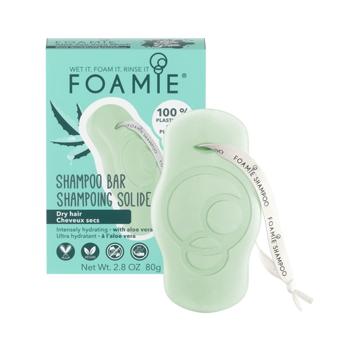 FOAMIE Aloe vera you very much tahke šampoon kuivadele juustele aloe veraga, 80 gr