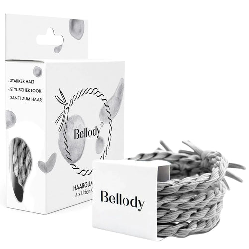 Bellody juuksekummid 4 tk- Urban Gray