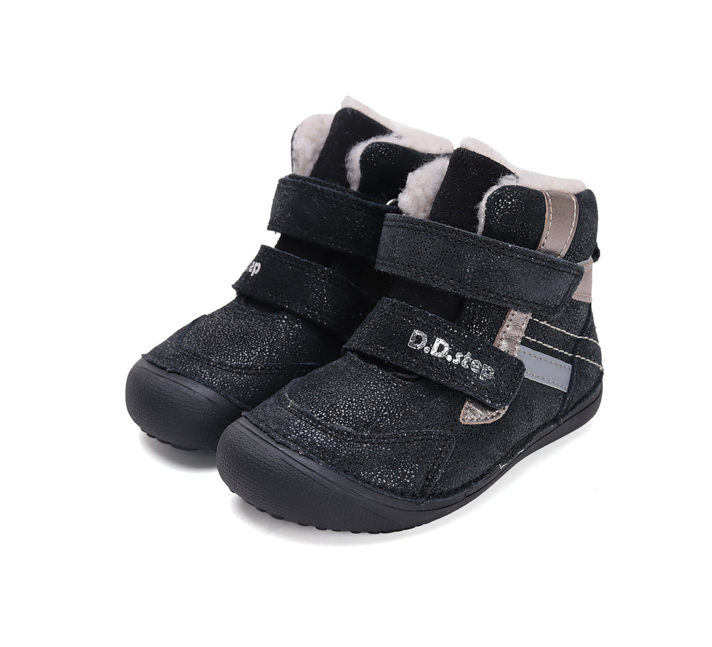 D.D.Step nahast barefoot-saapad, black/AW'24 063