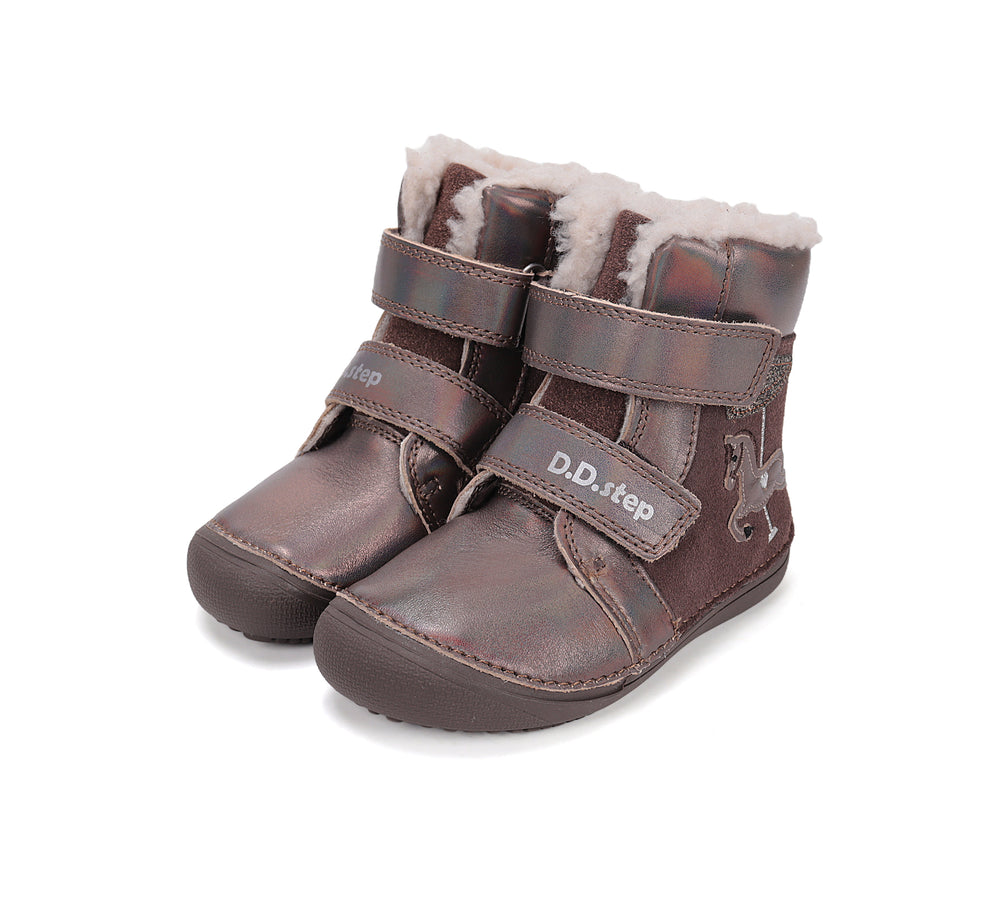 D.D.Step nahast barefoot-saapad, chocolate 063