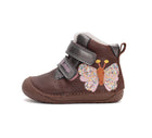 D.D.Step nahast barefoot-saapad, chocolate/liblikas 070