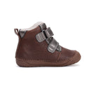 D.D.Step nahast barefoot-saapad, chocolate/liblikas 070