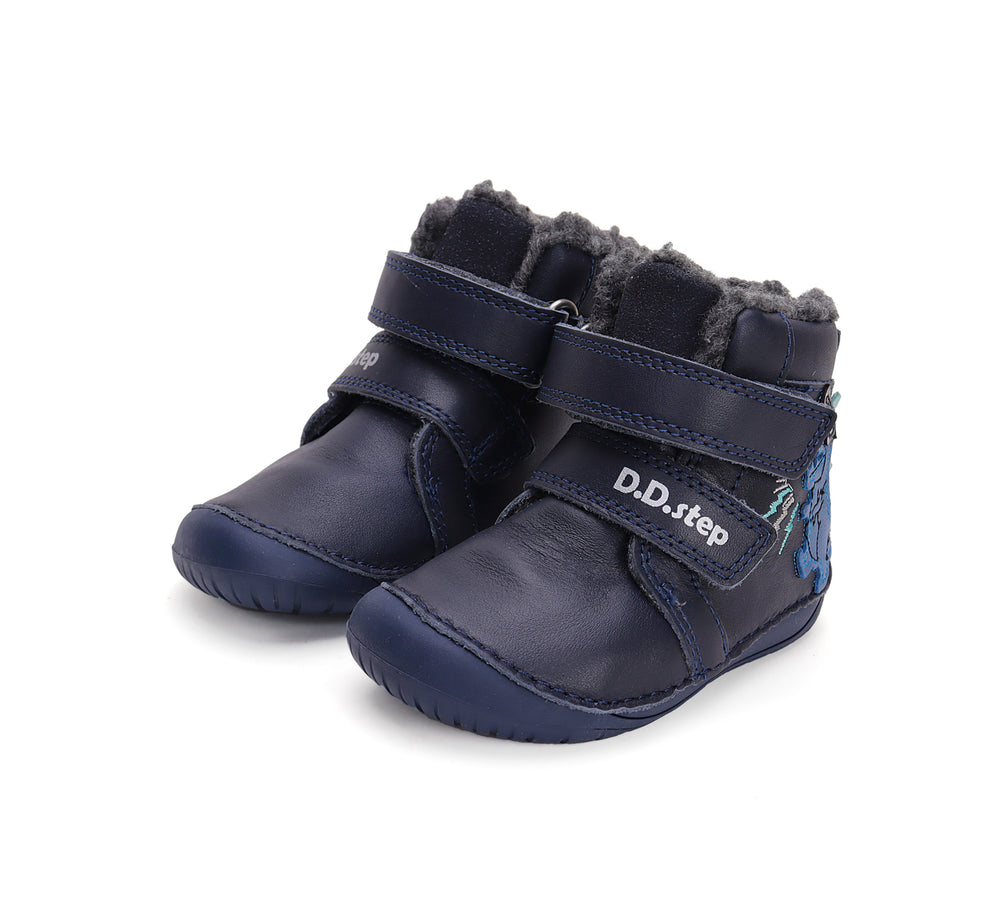 D.D.Step villase voodriga nahast barefoot-saapad, royal blue/AW'24 070