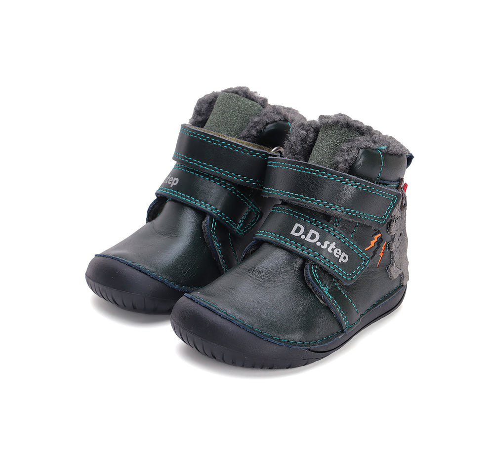 D.D.Step villase voodriga nahast barefoot-saapad, emerald/AW'24 070