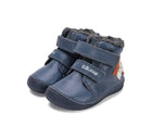 D.D.Step nahast barefoot-saapad, bermuda blue/rebane