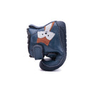 D.D.Step nahast barefoot-saapad, bermuda blue/rebane