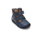 D.D.Step nahast barefoot-saapad, royal blue/pilveke