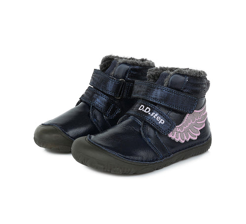 D.D.Step villase voodri ja helendava tallaga barefoot-saapad, royal blue/tiivad 073