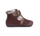 D.D.Step helendava talla ja embleemiga barefoot-saapad, chocolate/haldjas 073