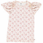 Müsli Love butterfly s/s T, buttercream/berry red