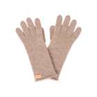Van De Steppe Wavy knit 100% kašmiirist sõrmikud naistele, Sand