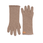 Van De Steppe Wavy knit 100% kašmiirist sõrmikud naistele, Taupe