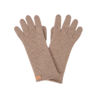 Van De Steppe Wavy knit 100% kašmiirist sõrmikud naistele, Taupe
