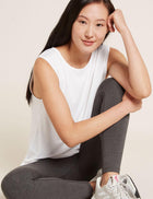 Boody Women's Active Muscle Tank Top, white