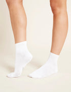 Boody Women's Everyday Quarter Crew Socks-White