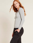 Boody Long Sleeve Top, grey marl