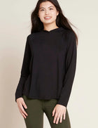 Boody Women's Long Sleeve Hooded T-Shirt, black