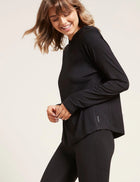 Boody Women's Long Sleeve Hooded T-Shirt, black
