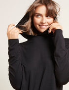 Boody Women's Long Sleeve Hooded T-Shirt, black
