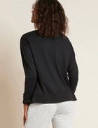 Boody Women's Weekend Crew Pullover, black