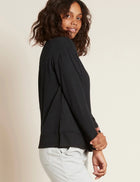 Boody Women's Weekend Crew Pullover, black